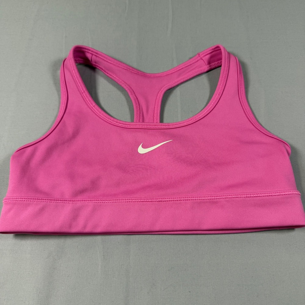 Nike Swoosh Dri-FIT Girls Sports Bra Pink Racerback Size Small S P CH
